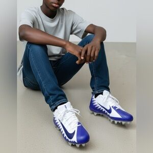 NEW Nike Alpha Menace Elite 922804-106 Purple Men's Football Cleats - Size 16